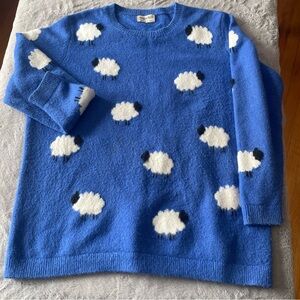 Sugarhill Brighton Jersey Nessa Blue Fluffy Sheep size 10